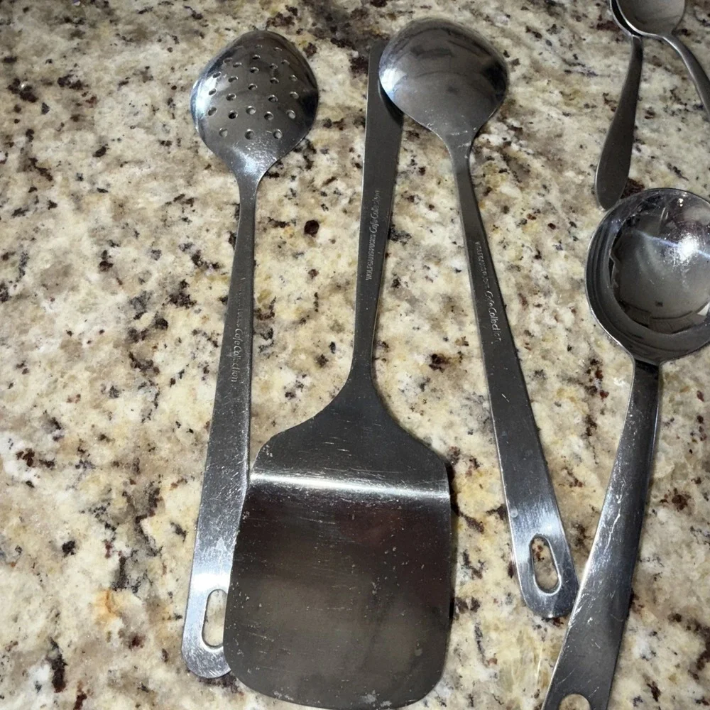 Stainless Steel Kitchen Utensils, Slotted Spoon, Spoon ice cream scoop Etc 5169‎